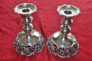 Two American Durham Sterling Silver Candlestick Holders photo