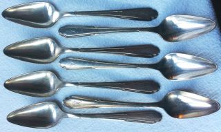 Vintage J Rogers Anchor Logo Aa Is (7) Dessert Spoons W 