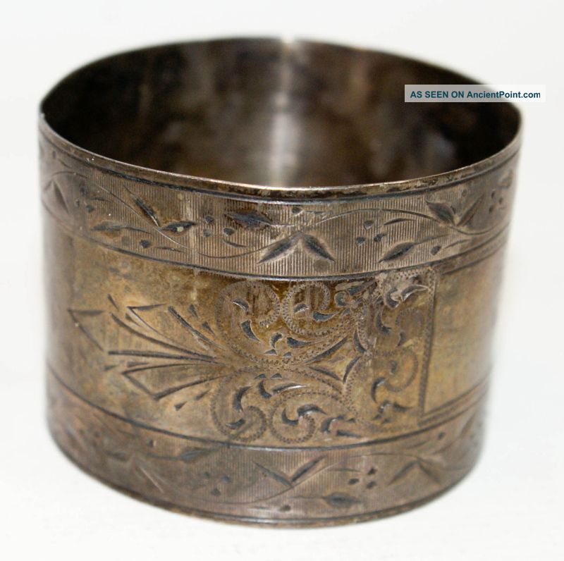 Victorian Sterling Large Napkin Ring Napkin Rings & Clips photo