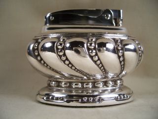 Antique Silverplate Ronson Crown Table Lighter photo
