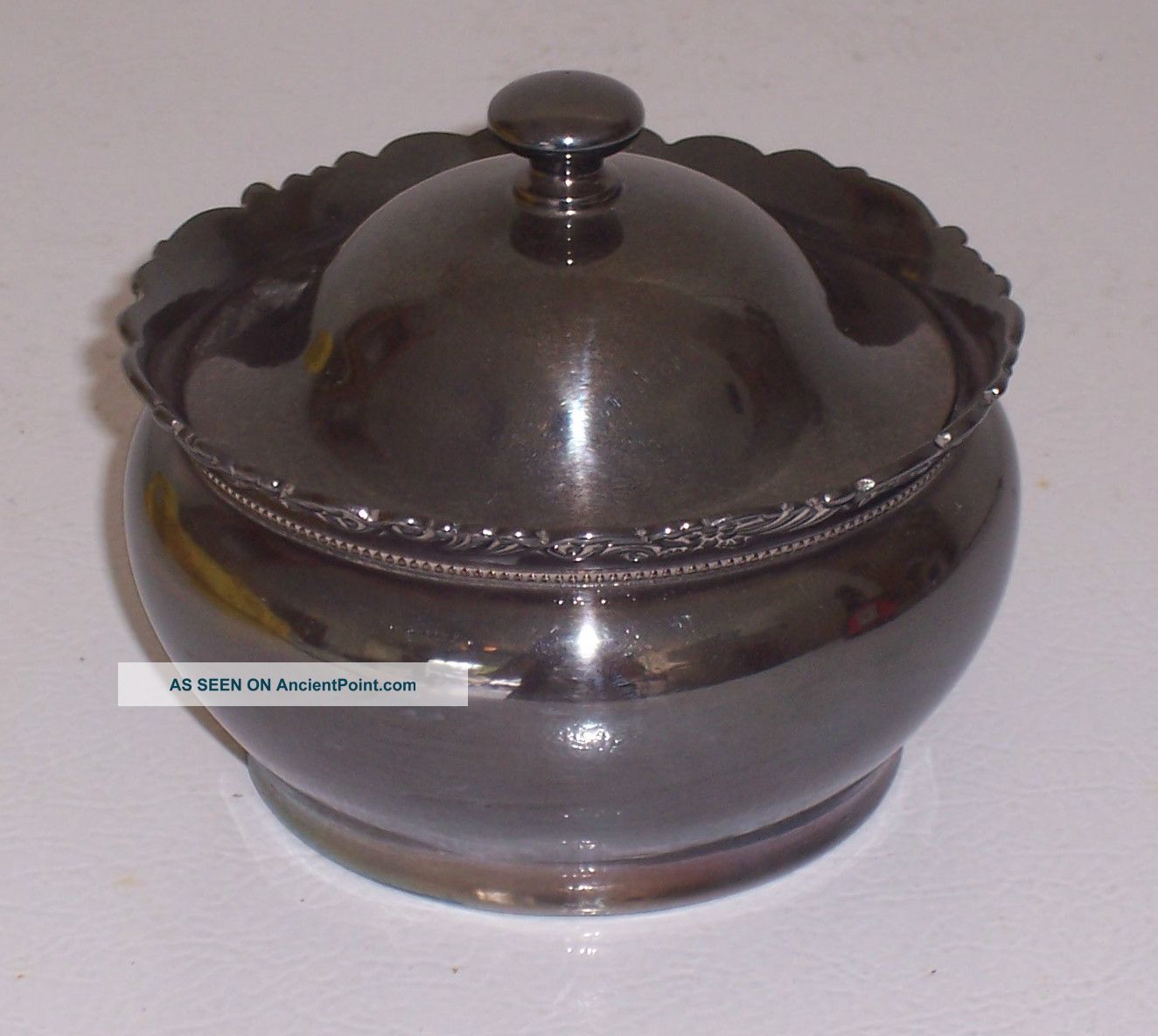 Sugar Bowl With Lid,  Quadruple Plate,  Derby Silver Co. ,  49 Creamers & Sugar Bowls photo