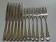 Silver Plated 6 Ornate Forks And 6 Knives Cutlery Set Other photo 1