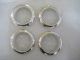 Set (4) Vintage Amston Sterling Silver Rim Glass Coasters Dishes & Coasters photo 2