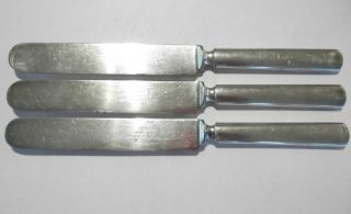 Set Of Three Antique Knives - 16 Dwt Each photo