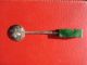 Vintage.  925 Sterling Silver Souvenir Spoon - Jade - Mexico Souvenir Spoons photo 1