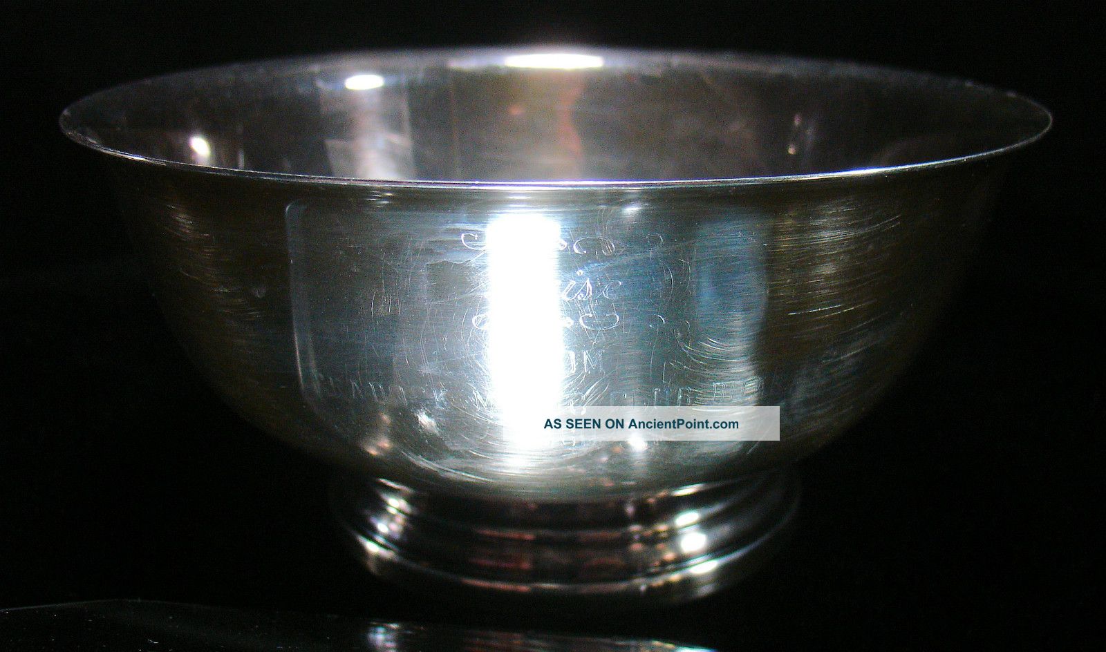 Vint.  1960 Cradock Negro League Music Award Gorham Paul Revere Silverplate Bowl Bowls photo