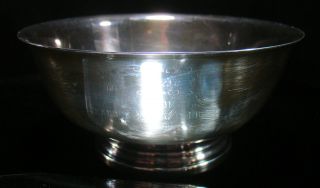 Vint.  1960 Cradock Negro League Music Award Gorham Paul Revere Silverplate Bowl photo