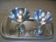 Silver Plate Tray Poole Silver Co Goblets Qty 2 Jolen Silver Plate Co Cups & Goblets photo 1