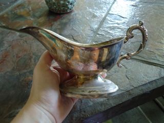 Sheridan Silver Sauce Gravy Boat Cup Silverplate Stamped photo