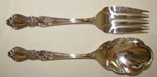 Rogers Heritage Serving Fork & Berry Cassarole Spoon Silverplate photo