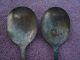2 Serving Spoons Tudor Plate 1932 Friendship Medality Oneida Community Tarnished Oneida/Wm. A. Rogers photo 2