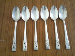 Community Oneida Dessert Spoons - Coronation Pattern - Silver Plate photo
