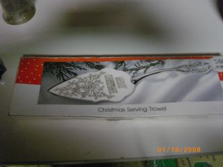 Silverplate Holiday Serving Trowel Merry Christmas New photo