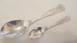 Holmes & Edwards English Kings 1895 Us Navy Sugar Spoon And Demitasse Spoon photo