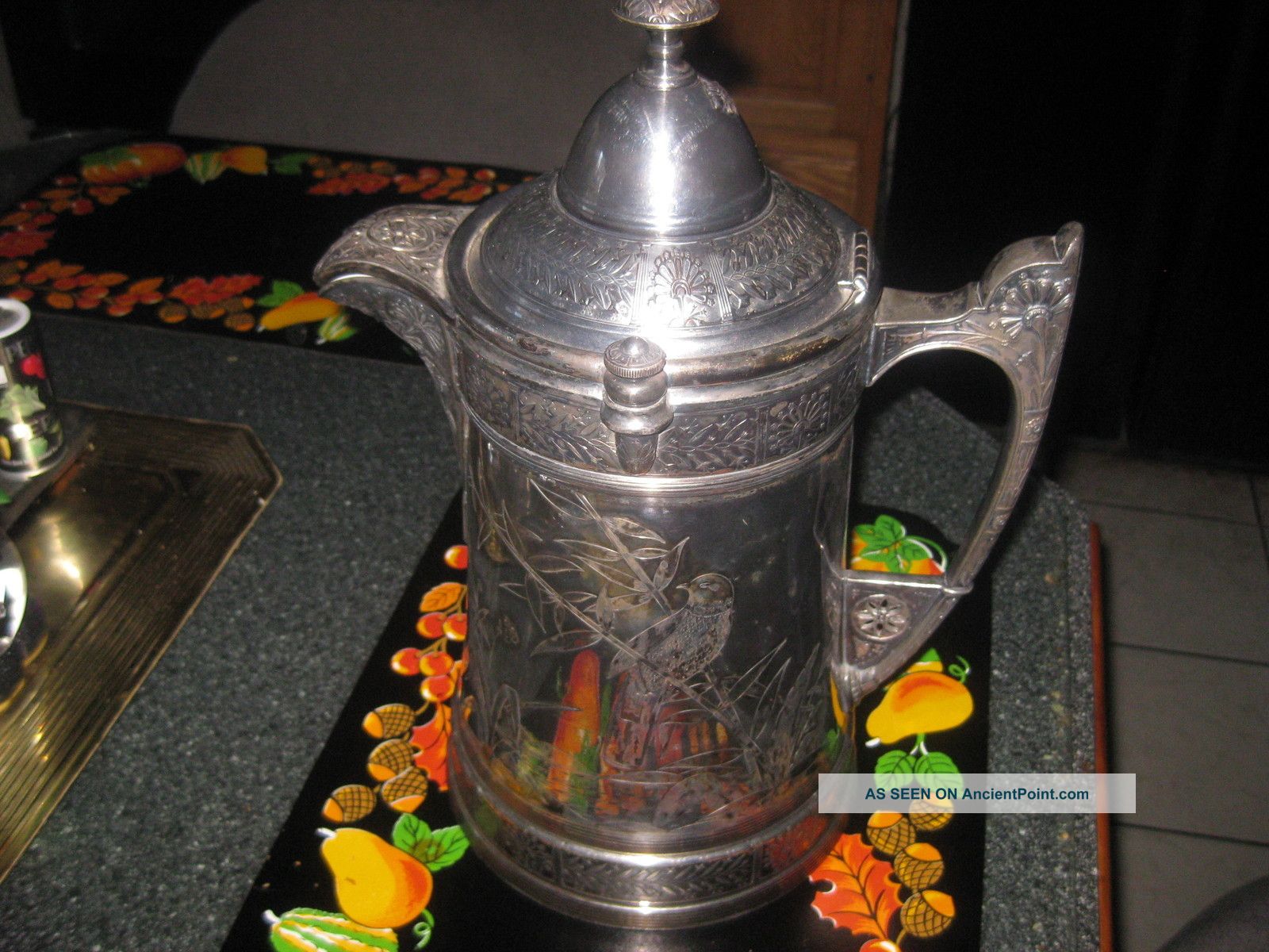 Reed & Barton ' S Silver Plated Ice Water Pitcher W/ Stone China Lining - Ca 1868 Pitchers & Jugs photo