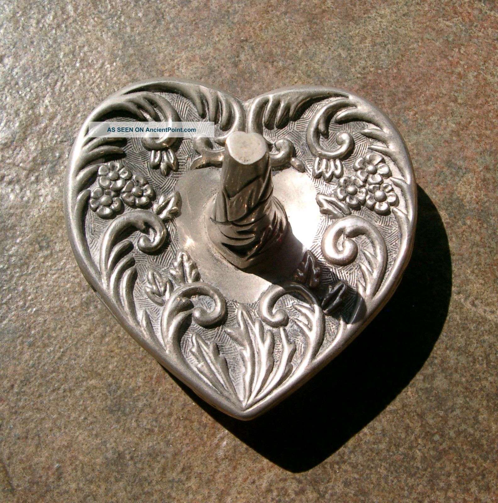 Goldinger Silver Plated Heart Shaped Ring Post Holder 1992 Other photo