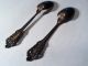 Vintage Wallace Pair Of Sterling Silver Floral/pierced Pattern Teaspoons Wallace photo 1