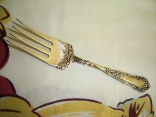 Yale Silverplate Chipped Meat Beef Fork Wm.  Rogers Ornate Victorian Pattern photo