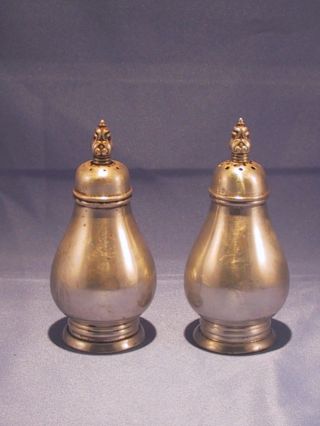 Vintage Royal Danish Sterling Salt & Pepper Shakers - S107 photo