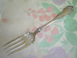 Silverplate Serving Fork Berkshire Antique Ornate Cold Meat 1847 Rogers Bros photo