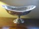 Antique Silver Plated Hand Hammered Pedestal Oval Fruit Bowl Grapes Vines Leaves Bowls photo 2