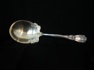 Vintage Shaw & Berry Sterling Large Serving Spoon photo