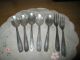 Vintage Set Of 7 Silver Plated Teaspoon/cocktail Forks Mono - Marked Jks 100 Other photo 2