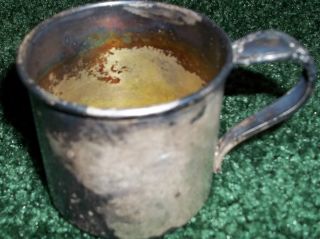 Small Community Silver Plate Cup Good Condition Tarnished photo