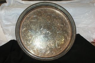 Wm Rogers Silver Tray L44 photo