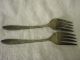 Community Silver Plate Meat Salad Serving Forks 2 Pcs Very Good Condition Other photo 1
