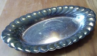 Silverplated Platter Tray Dish Plate From W.  M.  Rogers With A Scalloped Edge photo