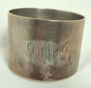 Antique Sterling Silver Napkin Ring Birmingham 1932 With Monogram 39 Grams photo