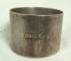 Antique Sterling Silver Napkin Ring Birmingham 1932 With Monogram 39 Grams Napkin Rings & Clips photo 1