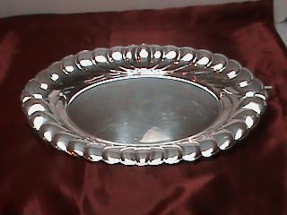 Oblong Waverly William Rogers Silverplate Bread Serving Tray 13 