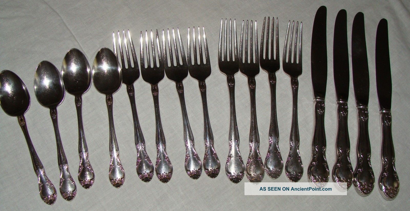 Gorham New Elegance Silverplate Silver 4 Place Settings 16 Pcs Flatware Other photo