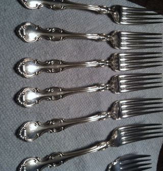 1835 R Wallace 6 Forks Sectional Triple Troy Pattern photo