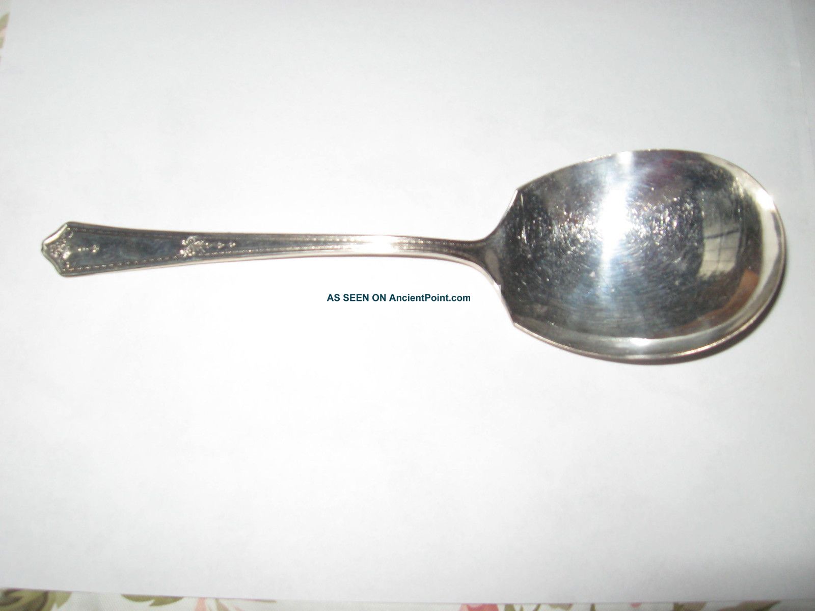 Silverplate Casserole Or Berry Spoon R.  C.  Co 1924 Bouquet Aka Vendome Other photo