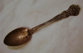 Old Antique Sterling Silver Souvenir Spoon Excelsior Springs Missouri Rose photo