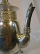 Silver Coffee Pot Antique,  Rare Aurora Sp Mfg.  Engraved Tea/Coffee Pots & Sets photo 4