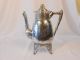Silver Coffee Pot Antique,  Rare Aurora Sp Mfg.  Engraved Tea/Coffee Pots & Sets photo 5
