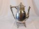 Silver Coffee Pot Antique,  Rare Aurora Sp Mfg.  Engraved Tea/Coffee Pots & Sets photo 6