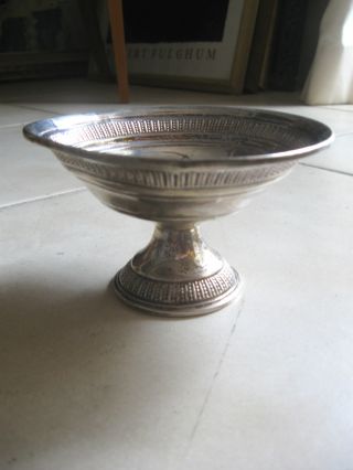 Vintage Sterling Silver Candy Dish Signed Amc Weighted. photo