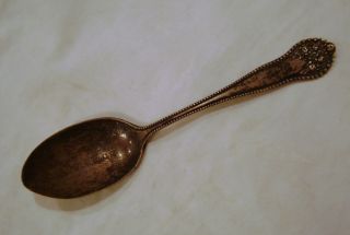 Old Antique Sterling Silver Souvenir Spoon Muscatine Iowa Roses photo