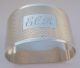 Silver Engine Turned D Shape Napkin Ring Napkin Rings & Clips photo 2
