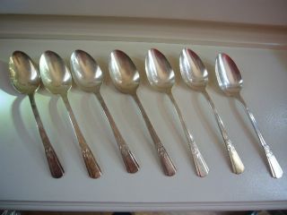 Court Silverplate Pattern 1939 Spoons 6 Inch/seven Spoons photo