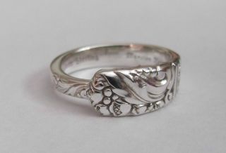 Sterling Silver Spoon Ring - Oneida / Mansion House - Size 7 1/2 (6 To 8) - 1948 photo