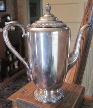 Vtg Wm A Rogers Silver Silverplate Teapot Goose Neck Coffee Pot Fenwick Pattern photo