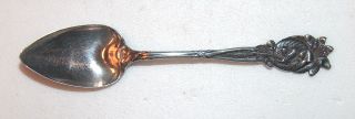 Antique Sterling Silver Spoon D Hallmark With Flowers Floral Lilly photo