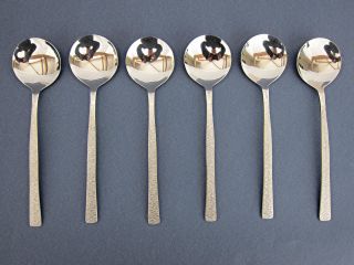 Fine Set 1960s Stainless Steel Dessert Spoons By Viners +box Knife Fork Cutlery photo