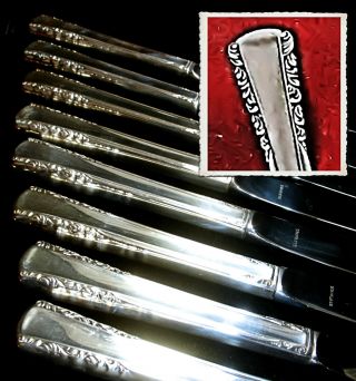 8 Vintage International Silver Grille Knife May Queen Silverplate 1951 Flatware photo